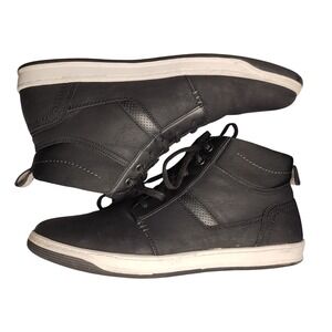 Aldo Falella Mid Top Sneakers Mens Size 11 Black White Comfort Round Toe Lace Up